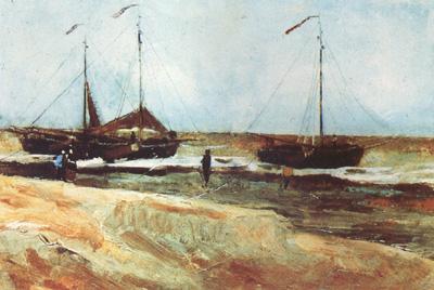 Vincent Van Gogh Beach at Scheveningen in Calm Weather (nn04) France oil painting art